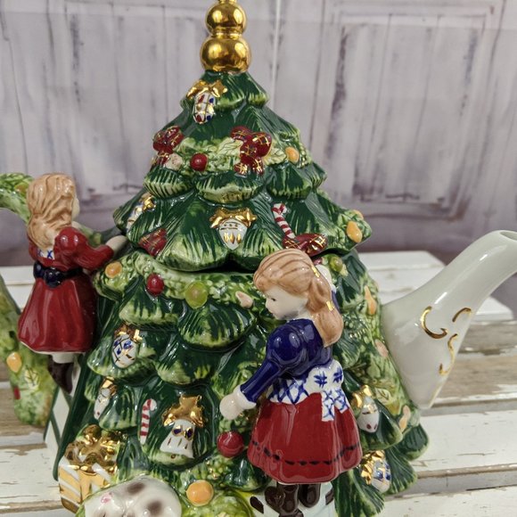 Waterford trimming tree teapot 1st ed holiday heir - Picture 2 of 7